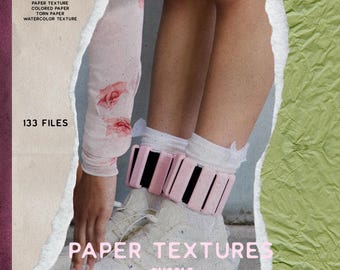Fondos con textura de papel: acuarela, floral y cartón (descarga digital)