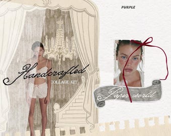Paper World: Tactile Paper Collage Kit for social media and branding