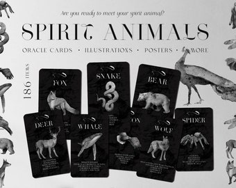 Spirit Animals Oracle Cards: Watercolor Zodiac Art (Digital Download)