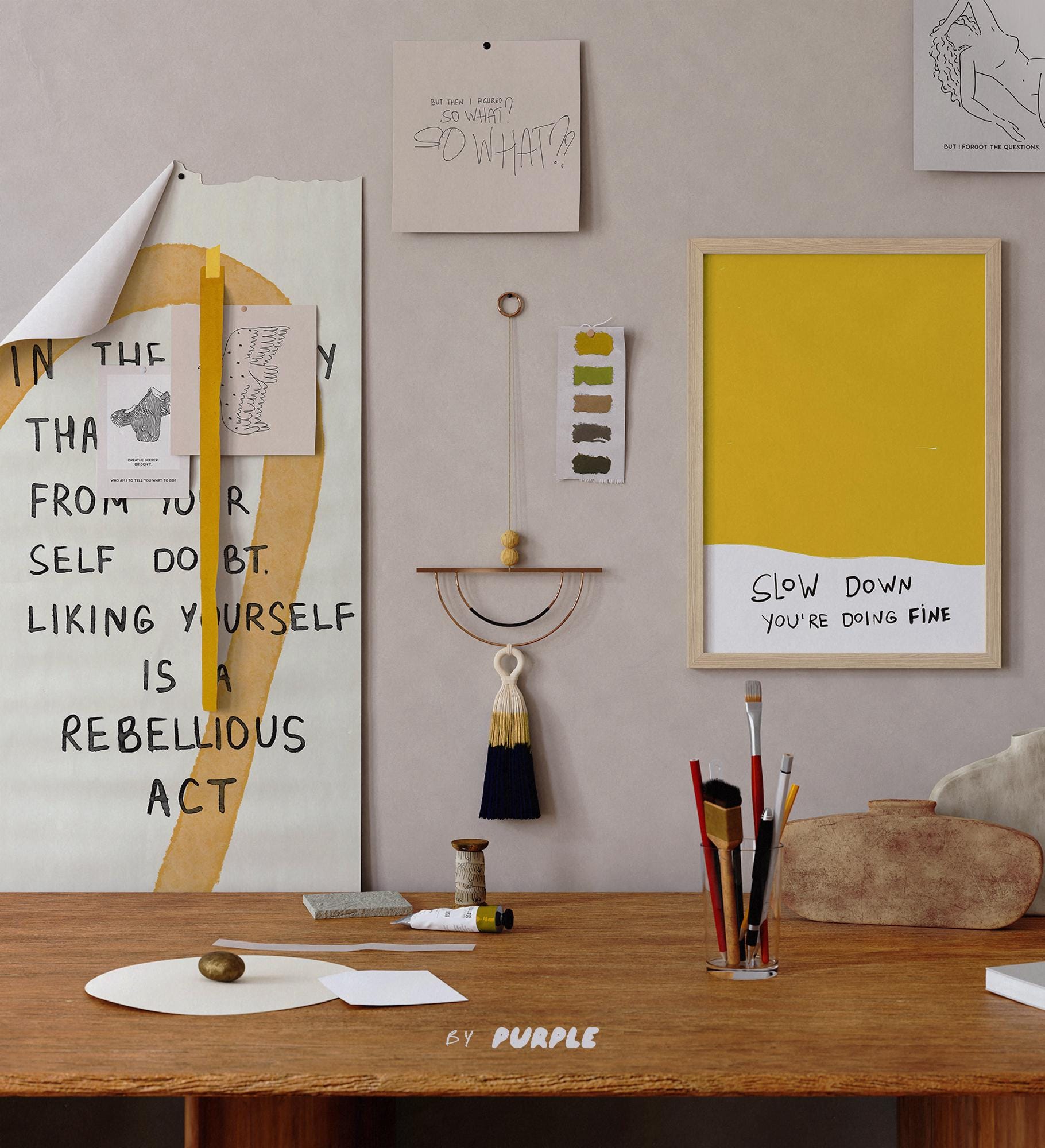 Hand Drawn Posters Bundle - 50 Digital Prints | Matisse-inspired Trendy ...