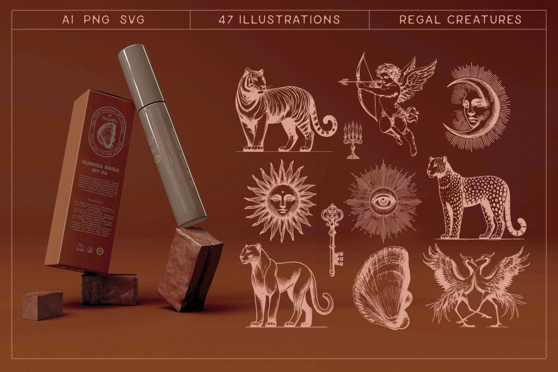 Regal Creatures Graphic Collection: Premade Logos, Illustrations ...