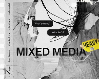 Abstract Collage Art: Mixed Media Printable Papers (Journal Kit)