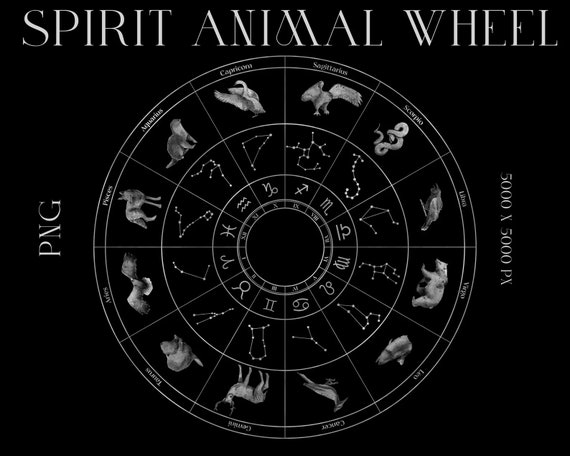 Zodiac Spirit Animal Wheel. PNG Digital Illustration. - Etsy Zodiac Spirit Animal Wheel. PNG Digital Illustration. - Etsy