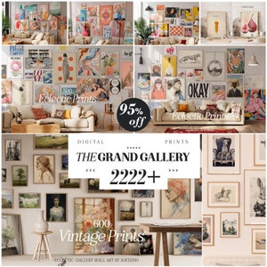 Eclectic Maximalist Gallery Wall: 2222 Art Prints (Digital Download)
