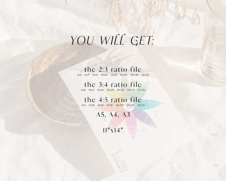 La roue des émotions de Plutchik. Affiche numérique de la roue des