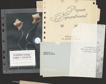 Scanned Paper Cutouts: 80 Vintage Cards and Textures for Editorial Collage