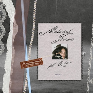 Textilcollage-kit, filt, spets och sydda ramar — Material Forms