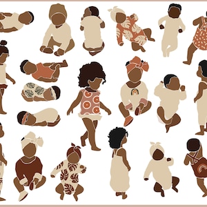 Clipart abstrait pour enfants - bébé abstrait imprime - clipart SVG - clipart bébé. Bébé de mode. Clipart enfants SVG. Impression abstraite de bébé, art mural