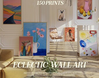 150 Eclectic Prints, Digital Gallery Wall Set, Colorful Printable Art, Maximalist Decor, Instant Download