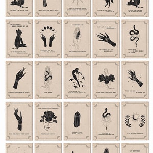 Inner Strength Affirmation Cards: Self Care Inspiration (digital ...
