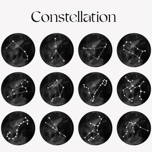 Konstellation - Sternzeichen - Aquarell Sternbilder - Konstellation Wandkunst - Minimalistisch, modern geometrisch - Astrologie, Sterne