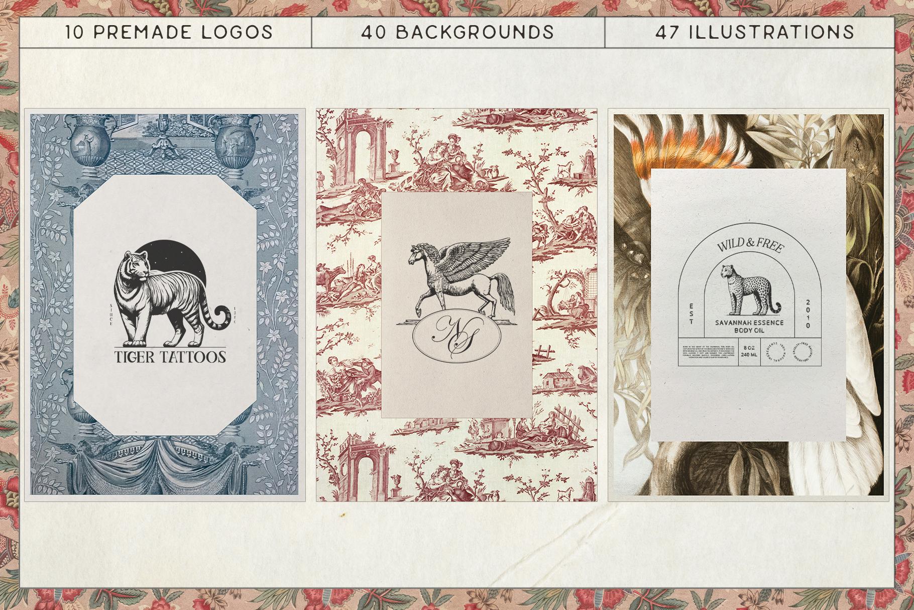 Regal Creatures Graphic Collection: Premade Logos, Illustrations ...