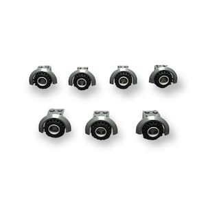 Lego Wheels Tires with Gray Mudguards 6014b 6015 6014bc04 87697 50745 21mm D. x 12mm (Lot of 7) Replacement Parts Lego Vehicle Tires