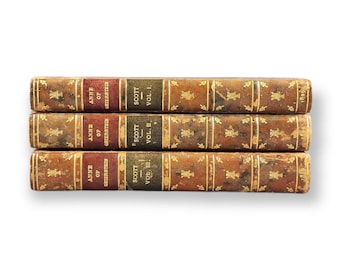 Anne of Geierstein; or The Maiden of Mist in 3 Volumes Waverley Novels by Sir Walter Scott First Edition (Antique, 1829) Rebound by Bayntun