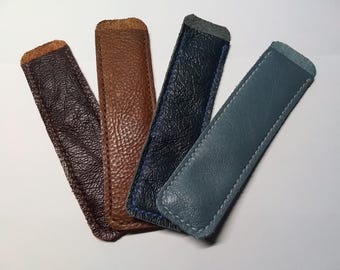 Leather pen sleeve