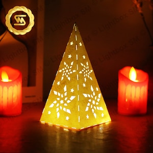 Broken Star Pyramid Lantern -Christmas - Xmas -3D, Cricut, Silhouette