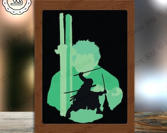 One Piece 23 Papercut Light Box Template: 3D Shadow Box SVG (Digital Download)