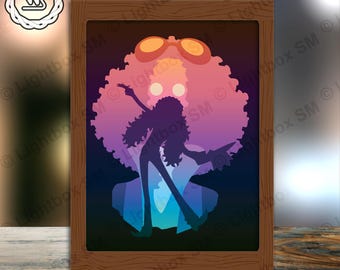 One Piece 24 Papercut Light Box Template: 3D Shadow Box SVG (Digital Download)
