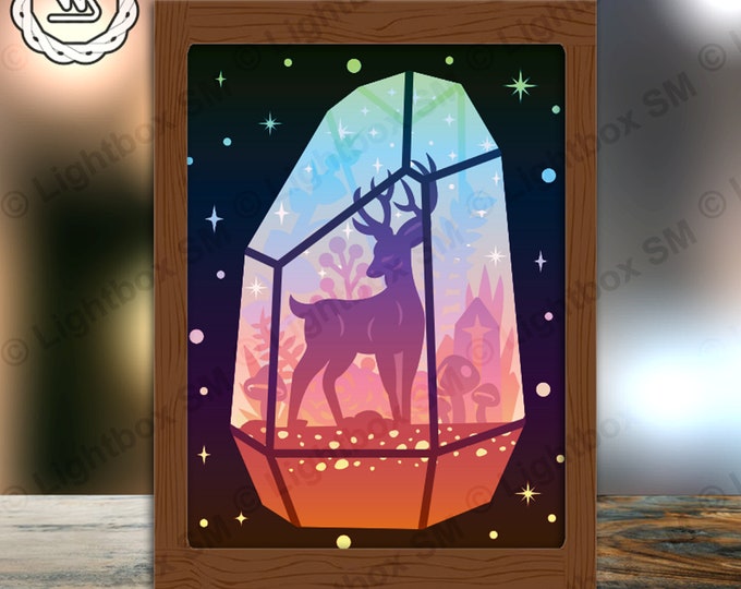 3D Paper Cut Light Box Template Digital SVG Files TREE LOVE, Laser Cut ...