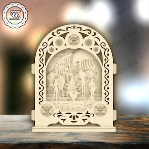 Een stuk - Popup SVG Cutting File, Popup kaart SVG, Popup cadeau Cricut