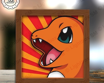 Pokemon 83 - Paper Cut Light Box Template Files, Shadow Box, 3D Papercut Lightbox Svg File DIY, Cutting Cricut, Shadow Papercut