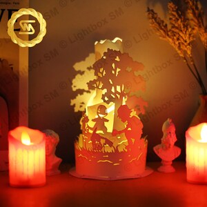 Lanterne di carta Pokemon 1 - Lampada taglio carta Buon Natale - Modello per taglio di carta - Lanterna di NataleNatale -3D Cricut, Silhouette