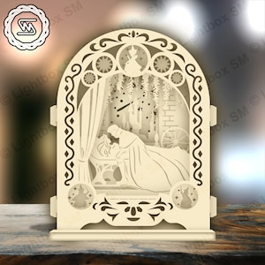 Aurora Princess (Dornröschen) - Popup SVG Cutting File, Popup Karte SVG, Popup Geschenk Cricut