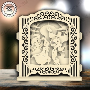 Príncipe y princesa árabes versión 2 - Navidad - Archivo de corte SVG emergente, tarjeta SVG emergente, regalo emergente Cricut
