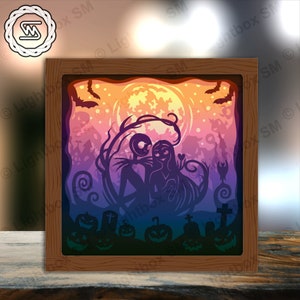 La notte prima di Natale Paper Cut Light Box Template Files, Shadow Box, 3D Papercut Lightbox File Svg DIY, Cutting Cricut,Shadow Papercut