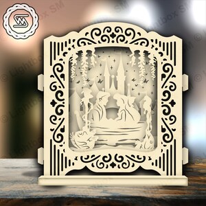 Sirena encantada - Navidad - Archivo de corte SVG emergente, Tarjeta SVG emergente, Regalo emergente Cricut