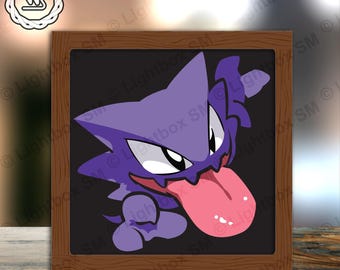 Pokemon P4 Paper Cut Light Box Template: 3D Shadow Box SVG (Digital Download)