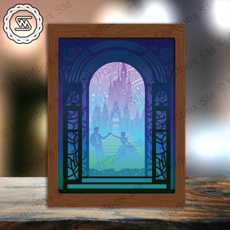 Wedding Paper Cut Light Box Template Files Shadow Box 3D - Etsy