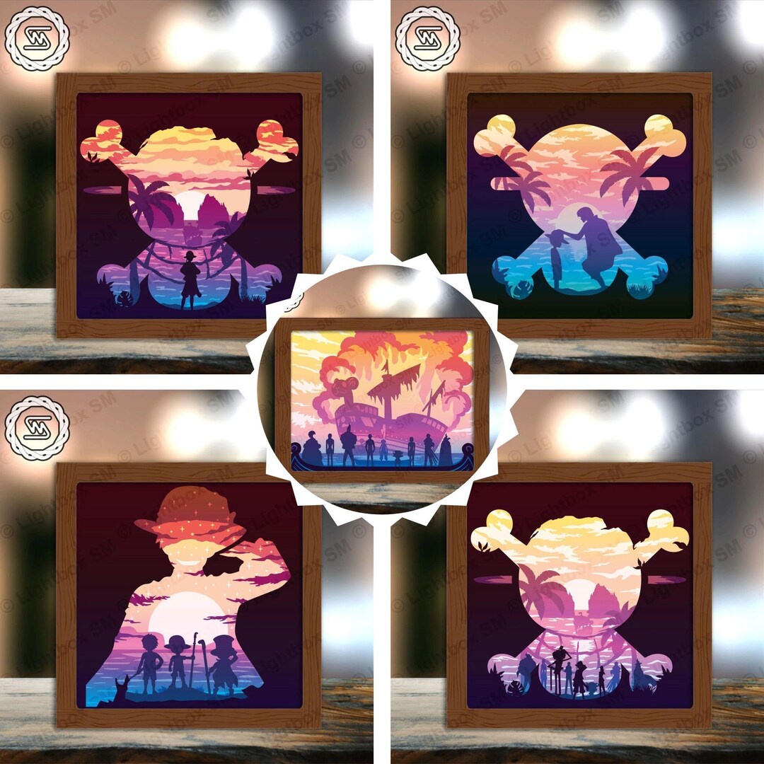 Combo 4 Get 1 Free Lightbox One Piece Ver 3- Paper Cut Light Box ...