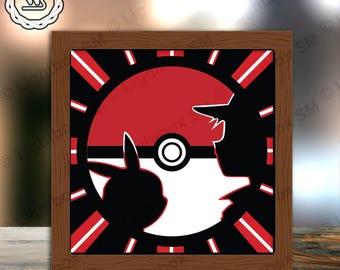 Pokemon 89 - Paper Cut Light Box Template Files, Shadow Box, 3D Papercut Lightbox Svg File DIY, Cutting Cricut, Shadow Papercut