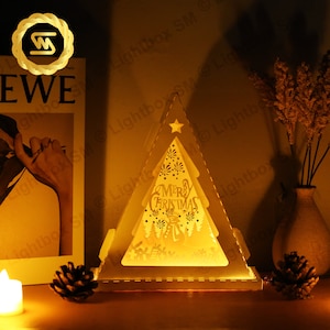 Snow Man Xmas Tree - Archivo de corte SVG emergente, tarjeta emergente SVG, regalo emergente Cricut
