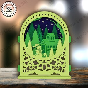 Noël - Xmas Santa Cabin - Popup SVG Cutting File, Popup card SVG, Popup gift Cricut