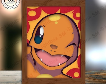 Pokemon 79 - Paper Cut Light Box Template Files, Shadow Box, 3D Papercut Lightbox Svg File DIY, Cutting Cricut, Shadow Papercut