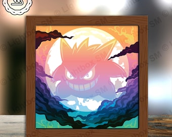Pokemon 77 - Paper Cut Light Box Template Files, Shadow Box, 3D Papercut Lightbox Svg File DIY, Cutting Cricut, Shadow Papercut