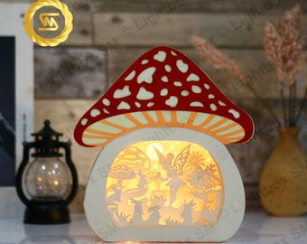 Tinkerbell Light Box Template: 3D Papercut Shadow Box SVG (Digital Download)