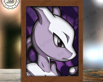 Pokemon P1 Paper Cut Light Box Template: 3D Shadow Box SVG (Digital Download)