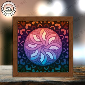 Mandala 3 - Paper Cut Light Box Template Files, Shadow Box, 3D Papercut Lightbox Svg File DIY, Cutting Cricut, Shadow Papercut