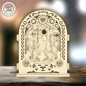 Blancanieves y los siete enanitos - Popup SVG Cutting File, Popup card SVG, Popup gift Cricut