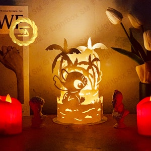 Linternas de papel Puntada 1- Lámpara de corte de papel Feliz Navidad - Plantilla de corte de papel - Navidad LanternXmas -3D Cricut, Silueta