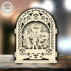 Pokemon 4 - Popup SVG Cutting File, Popup card SVG, Popup gift Cricut