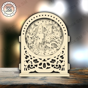 Fée 2 - fichier de coupe SVG popup, carte popup SVG, cadeau popup Cricut