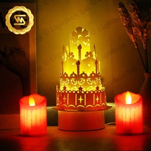 Paper Lanterns Birthday cake - Christmas - Xmas -3D - Birthday Cricut, Silhouette