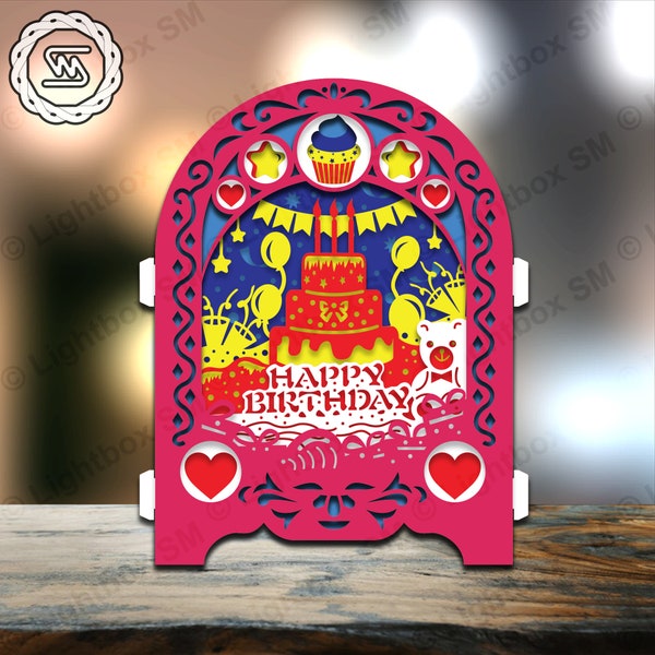Birthday - Popup SVG Cutting File, Popup card SVG, Popup gift Cricut Birthday - Popup SVG Cutting File, Popup card SVG, Popup gift Cricut