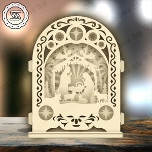 Navidad - Navidad Natividad de Jesús 2 - Popup SVG Cutting File, Popup card SVG, Popup gift Cricut