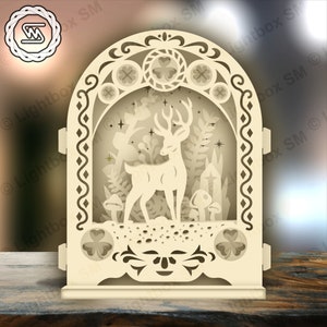 Cerf - Popup SVG Cutting File, Popup card SVG, Popup gift Cricut