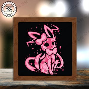 Pokemon 53 - File modello scatola luminosa tagliata in carta, Shadow Box, file SVG scatola luminosa tagliata in carta 3D fai da te, Cricut di taglio, Shadow Papercut